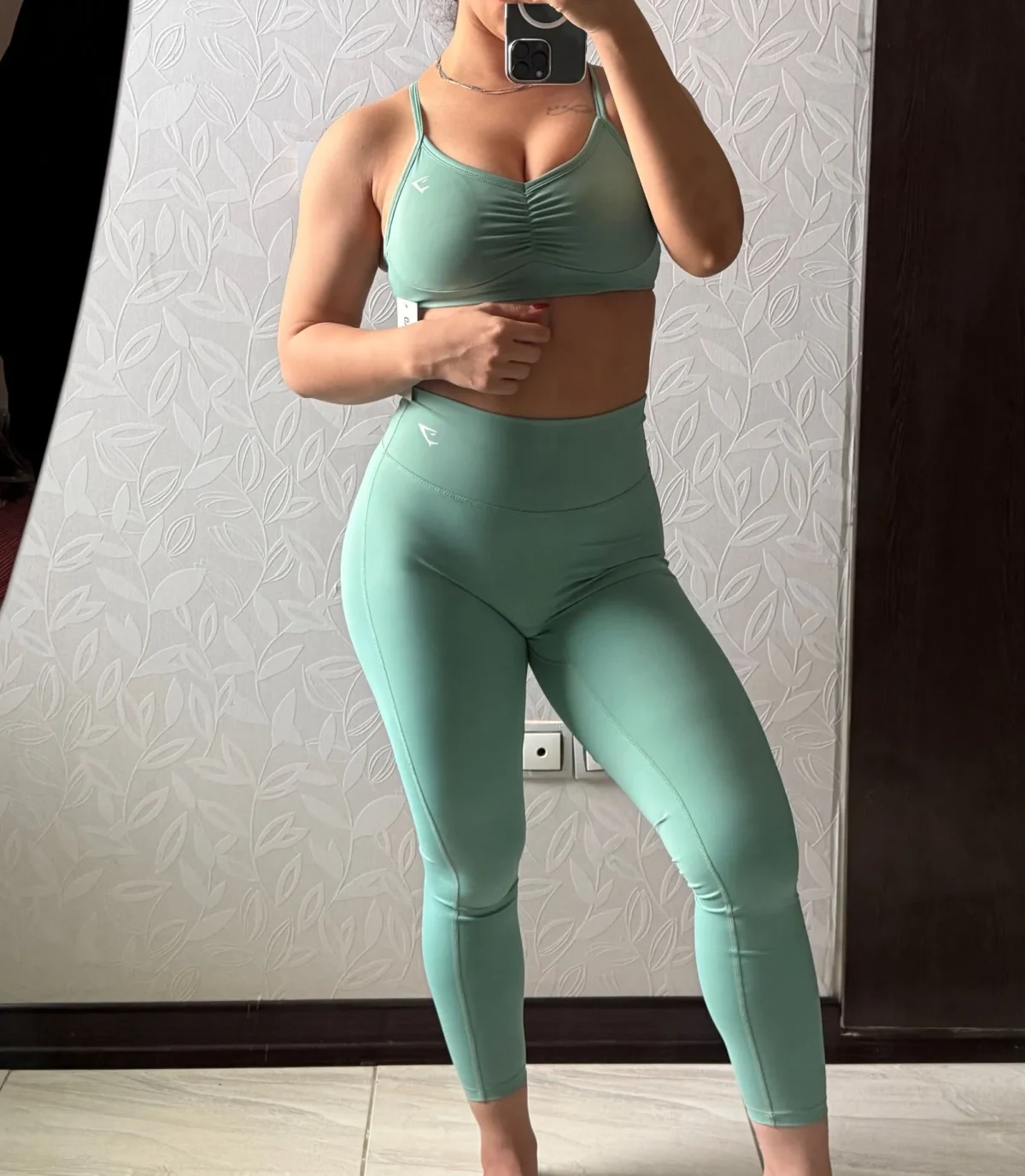 ست نیمتنه و لگ gymshark کد 1075 - Image 2